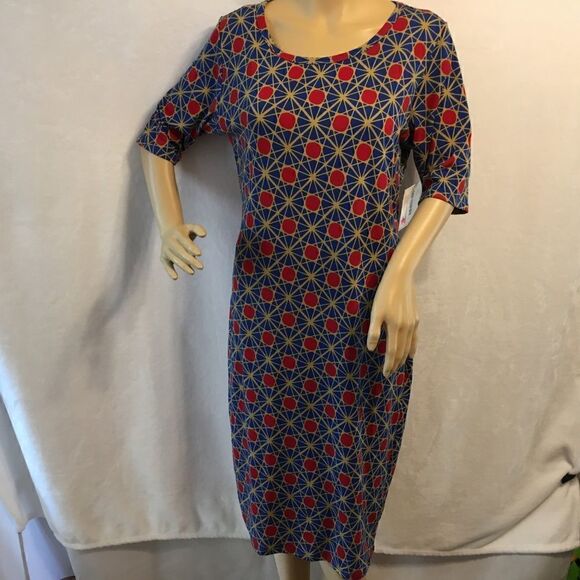 LULAROE Size L Julia Simply Comfortable Dress - Picture 6 of 8